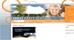 Desktop Screenshot of abbaspartyrentals.com