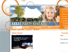 Tablet Screenshot of abbaspartyrentals.com